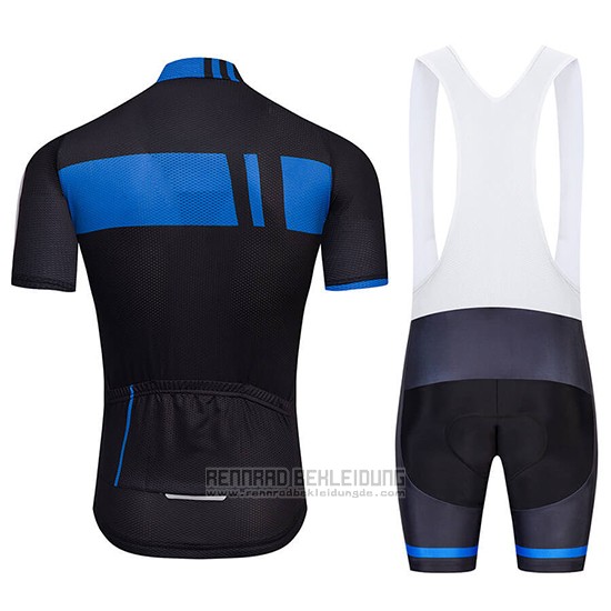 2018 Fahrradbekleidung Giant Shwarz und Blau Trikot Kurzarm und Tragerhose