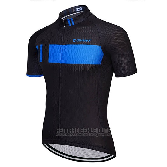 2018 Fahrradbekleidung Giant Shwarz und Blau Trikot Kurzarm und Tragerhose