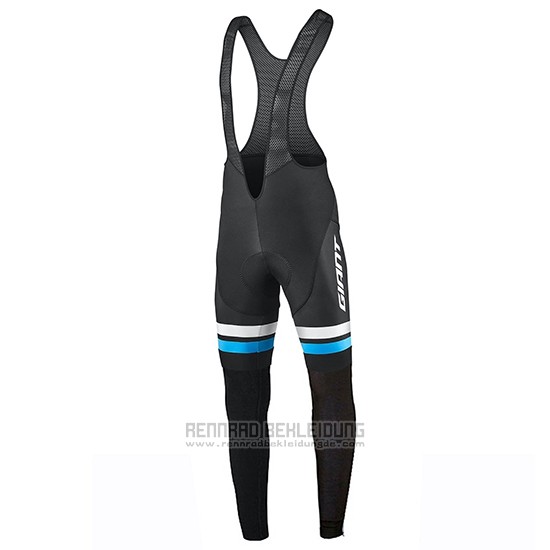 2019 Fahrradbekleidung Giant Race Day Blau Shwarz Trikot Langarm und Tragerhose