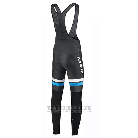 2019 Fahrradbekleidung Giant Race Day Blau Shwarz Trikot Langarm und Tragerhose - zum Schließen ins Bild klicken