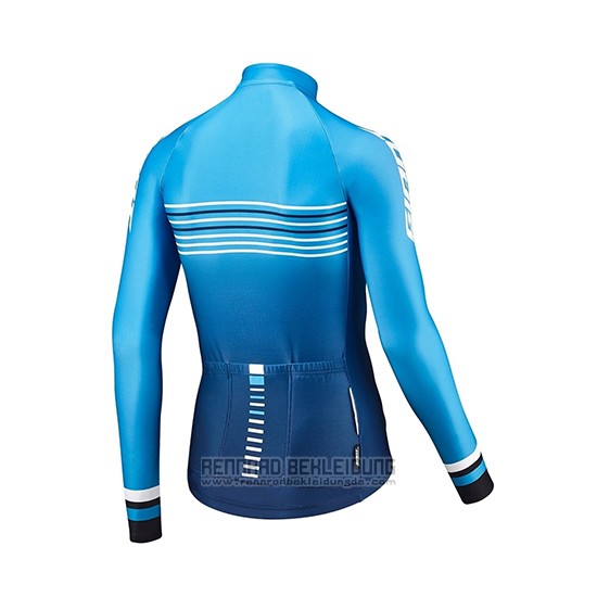 2019 Fahrradbekleidung Giant Race Day Blau Trikot Langarm und Tragerhose - zum Schließen ins Bild klicken
