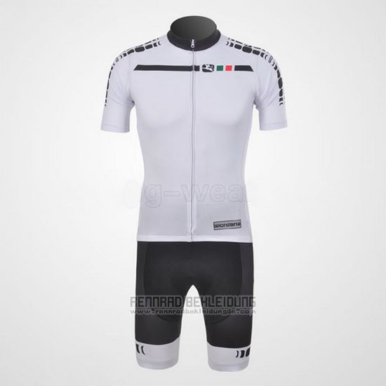 2011 Fahrradbekleidung Giordana Wei Trikot Kurzarm und Tragerhose