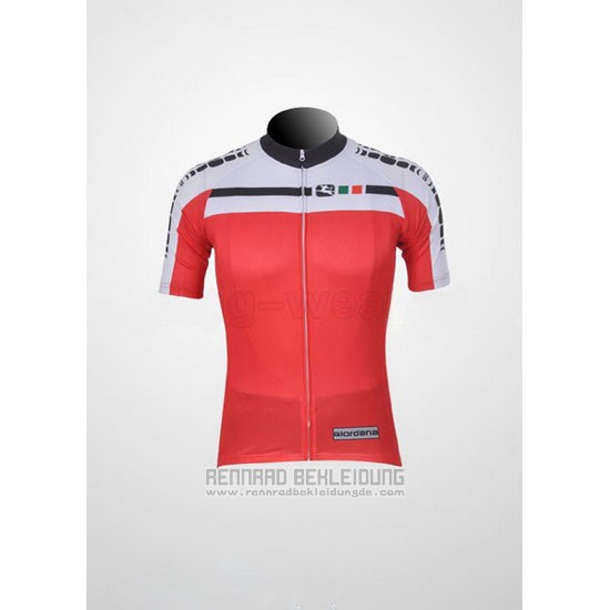 2011 Fahrradbekleidung Giordana Wei und Rot Trikot Kurzarm und Tragerhose - zum Schließen ins Bild klicken