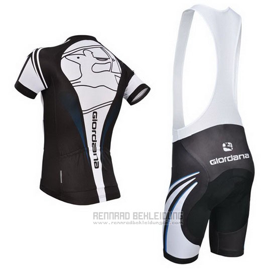 2014 Fahrradbekleidung Giordana Shwarz Trikot Kurzarm und Tragerhose