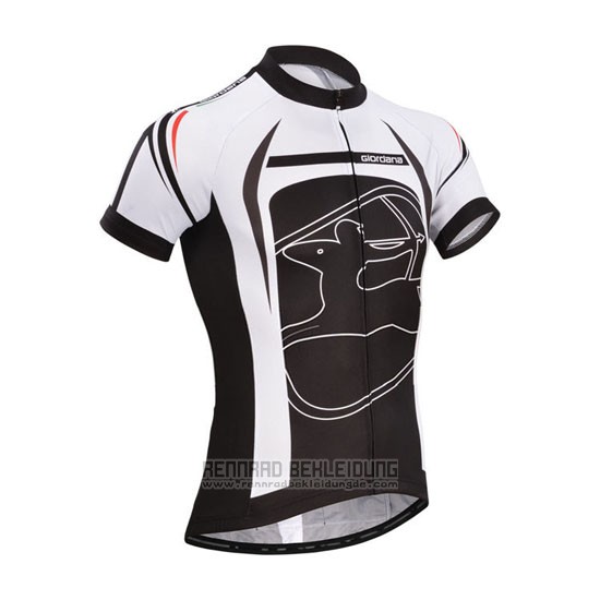 2014 Fahrradbekleidung Giordana Shwarz Trikot Kurzarm und Tragerhose