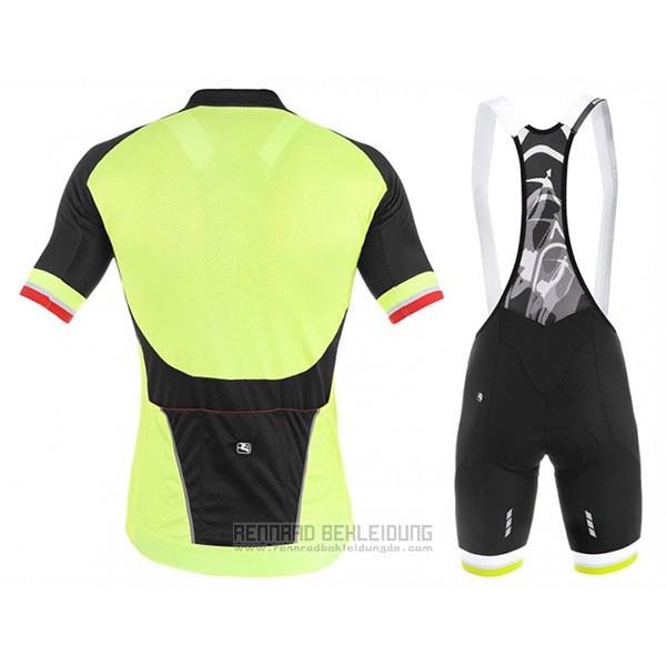 2017 Fahrradbekleidung Giordana Gelb Trikot Kurzarm und Tragerhose