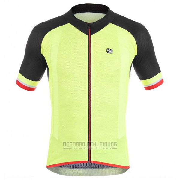 2017 Fahrradbekleidung Giordana Gelb Trikot Kurzarm und Tragerhose