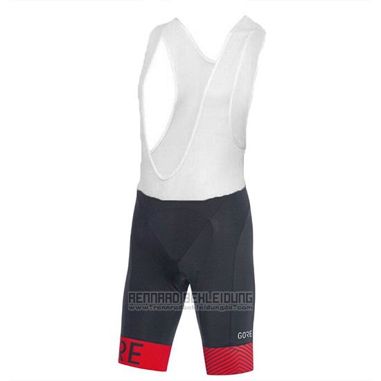 2018 Fahrradbekleidung Gore C3 Optiline Rot und Shwarz Trikot Kurzarm und Tragerhose