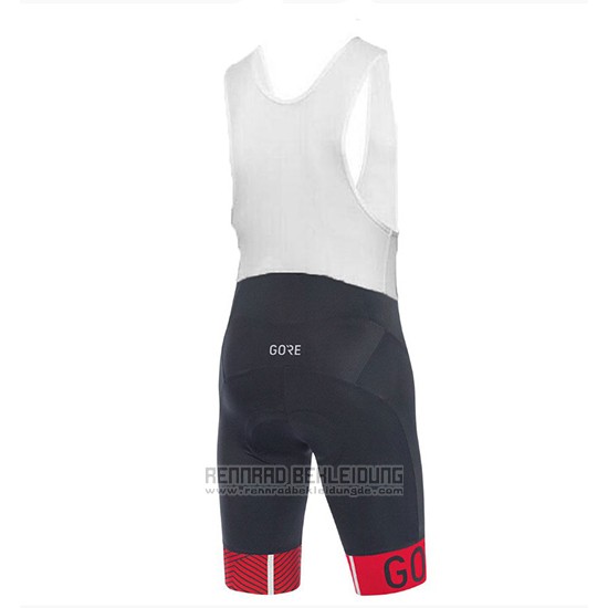 2018 Fahrradbekleidung Gore C3 Optiline Rot und Shwarz Trikot Kurzarm und Tragerhose