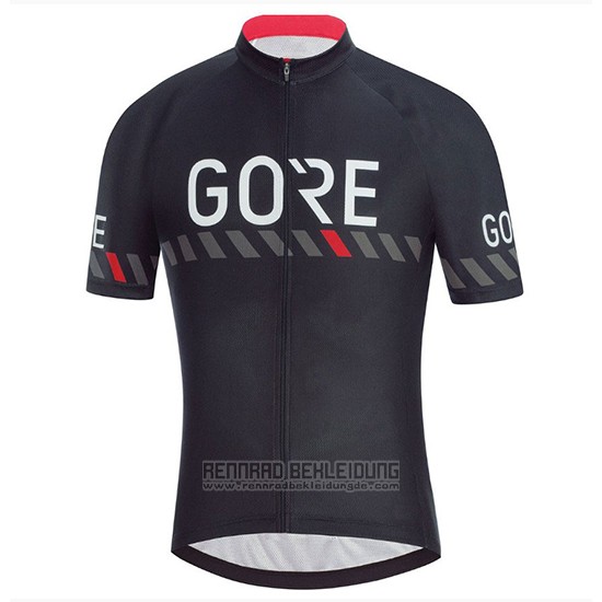 2018 Fahrradbekleidung Gore C3 Shwarz Trikot Kurzarm und Tragerhose