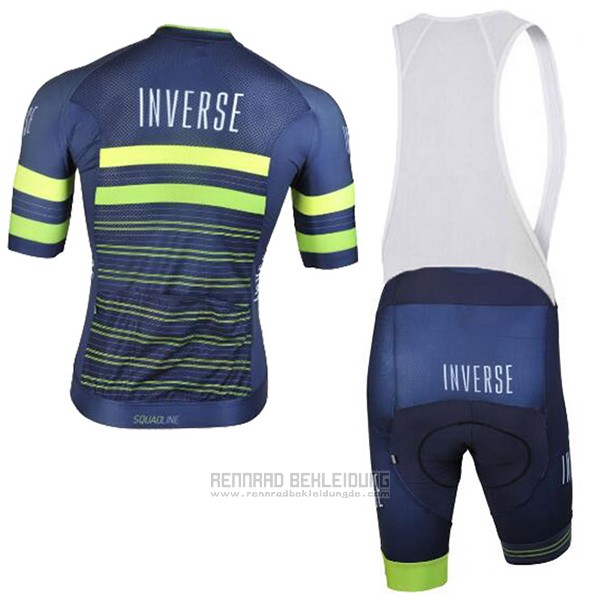 2017 Fahrradbekleidung Inverse Blau Trikot Kurzarm und Tragerhose