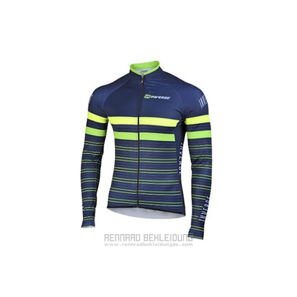 2017 Fahrradbekleidung Inverse Blau Trikot Langarm und Tragerhose