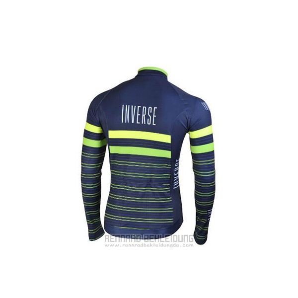 2017 Fahrradbekleidung Inverse Blau Trikot Langarm und Tragerhose