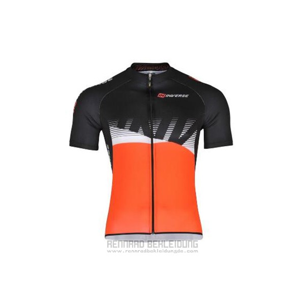 2017 Fahrradbekleidung Inverse Shwarz und Orange Trikot Kurzarm und Tragerhose - zum Schließen ins Bild klicken