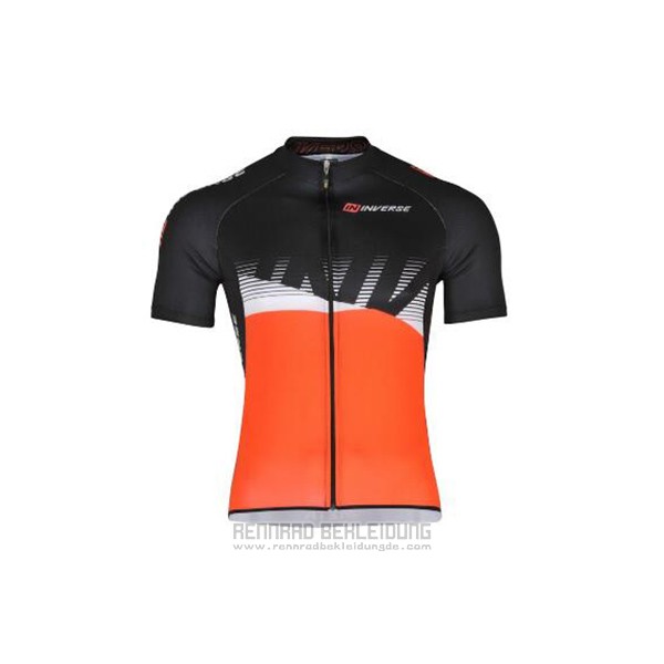 2017 Fahrradbekleidung Inverse Shwarz und Orange Trikot Kurzarm und Tragerhose