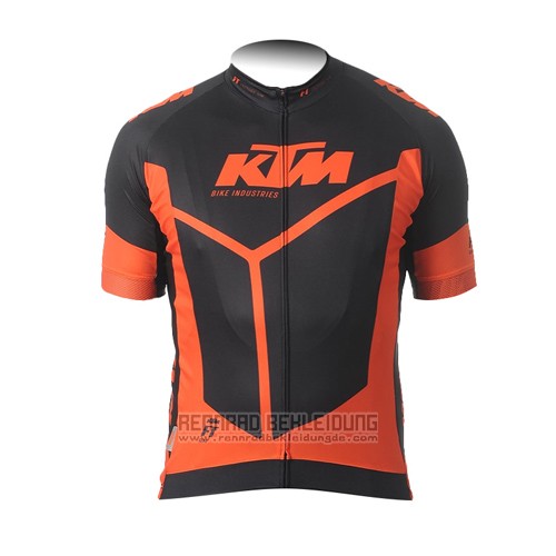 2015 Fahrradbekleidung Ktm Orange und Shwarz Trikot Kurzarm und Tragerhose