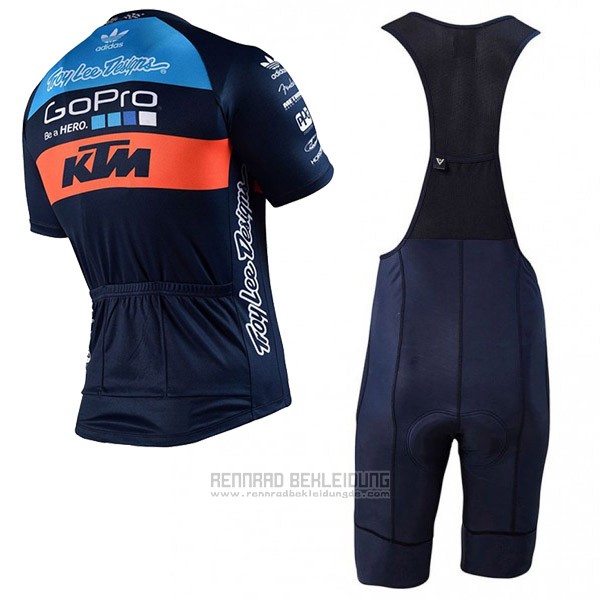 2017 Fahrradbekleidung Ktm Blau Trikot Kurzarm und Tragerhose - zum Schließen ins Bild klicken