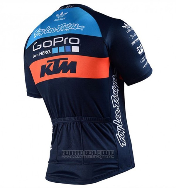 2017 Fahrradbekleidung Ktm Blau Trikot Kurzarm und Tragerhose