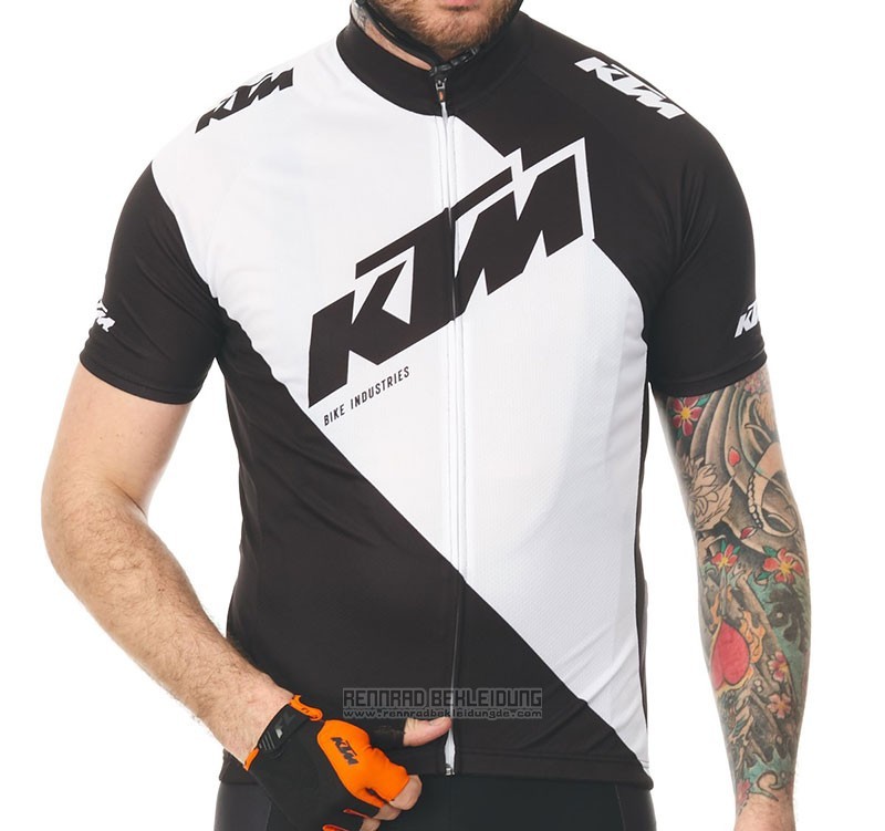 2018 Fahrradbekleidung Ktm Wei Trikot Kurzarm und Tragerhose - zum Schließen ins Bild klicken