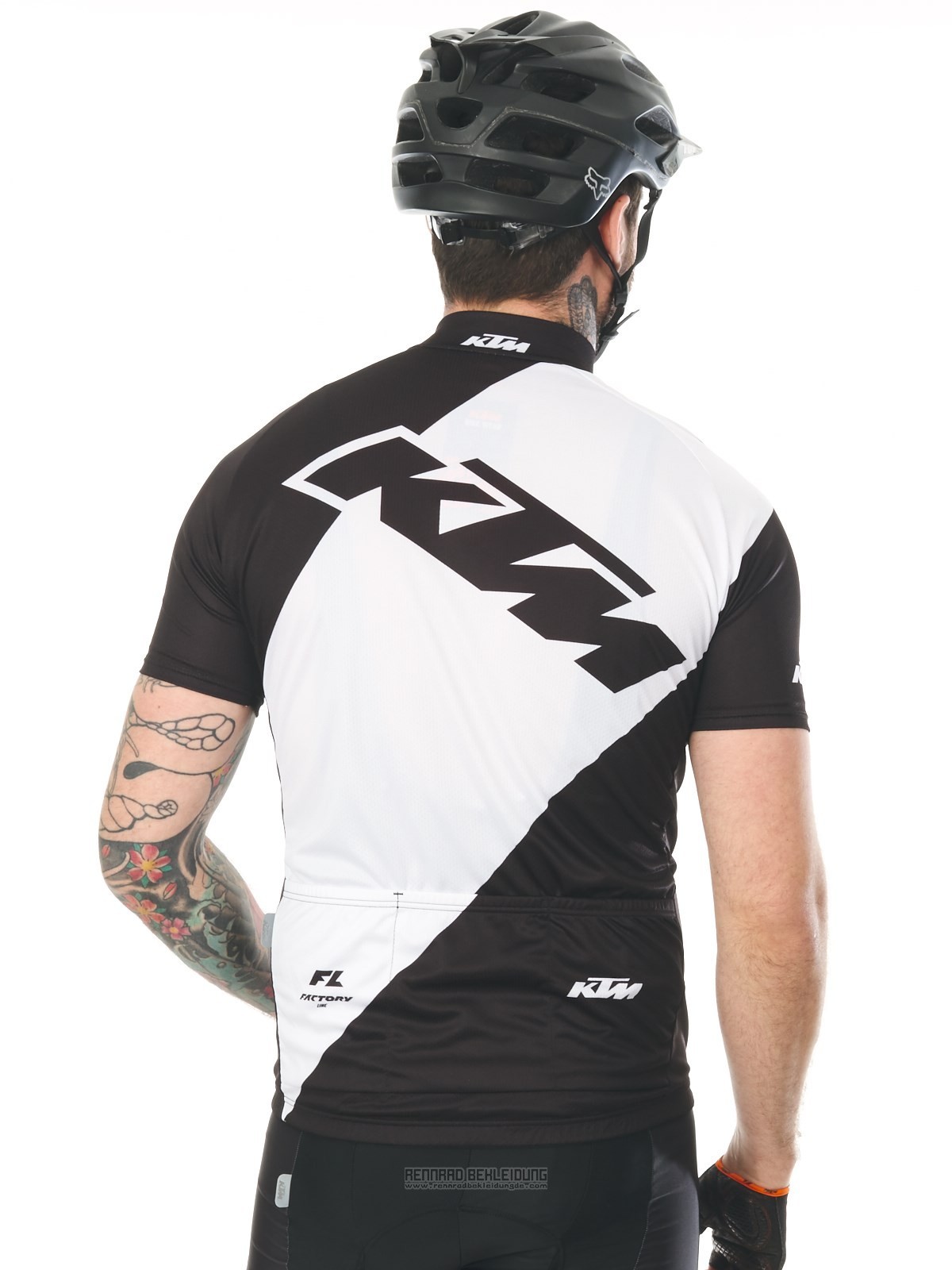 2018 Fahrradbekleidung Ktm Wei Trikot Kurzarm und Tragerhose - zum Schließen ins Bild klicken