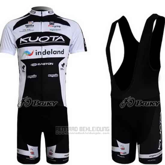 2010 Fahrradbekleidung Kuota Shwarz und Wei Trikot Kurzarm und Tragerhose