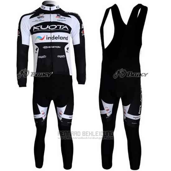 2010 Fahrradbekleidung Kuota Shwarz und Wei Trikot Langarm und Tragerhose