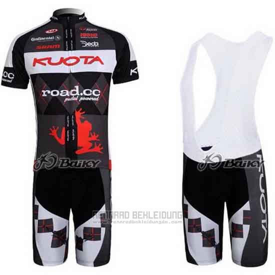 2011 Fahrradbekleidung Kuota Shwarz und Wei Trikot Kurzarm und Tragerhose - zum Schließen ins Bild klicken