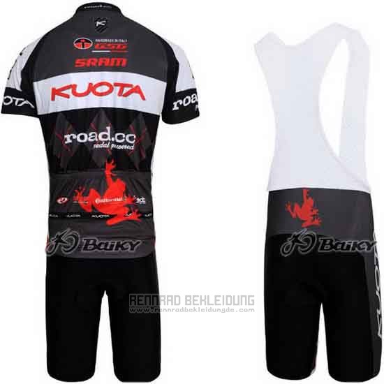 2011 Fahrradbekleidung Kuota Shwarz und Wei Trikot Kurzarm und Tragerhose