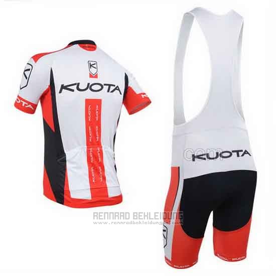 2013 Fahrradbekleidung Kuota Rot und Wei Trikot Kurzarm und Tragerhose - zum Schließen ins Bild klicken