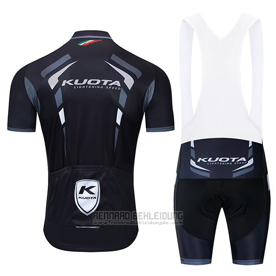 2019 Fahrradbekleidung Kuota Shwarz Wei Trikot Kurzarm und Tragerhose