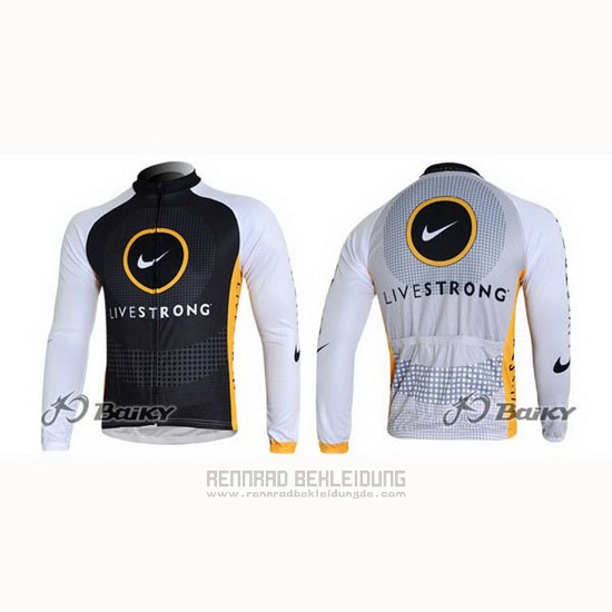 2010 Fahrradbekleidung Livestrong Shwarz Trikot Langarm und Tragerhose - zum Schließen ins Bild klicken