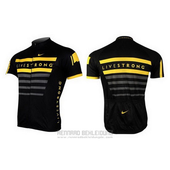 2013 Fahrradbekleidung Livestrong Shwarz und Gelb Trikot Kurzarm und Tragerhose - zum Schließen ins Bild klicken