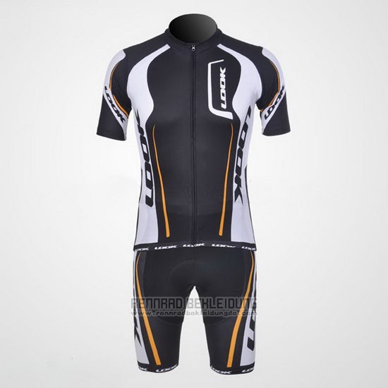 2011 Fahrradbekleidung Look Shwarz und Wei Trikot Kurzarm und Tragerhose