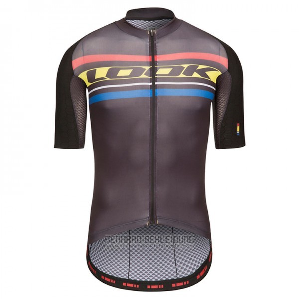 2017 Fahrradbekleidung Look Aero Carrera Shwarz und Gelb Trikot Kurzarm und Tragerhose - zum Schließen ins Bild klicken