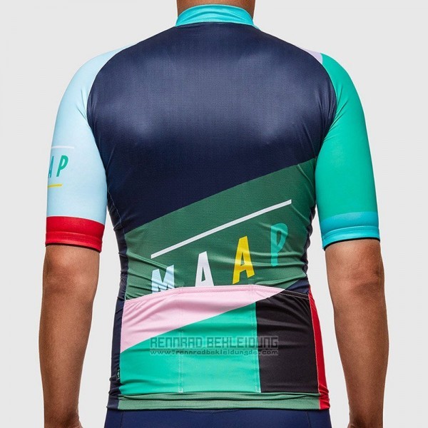 2017 Fahrradbekleidung Maap Blau und Azurblau Trikot Kurzarm und Tragerhose - zum Schließen ins Bild klicken