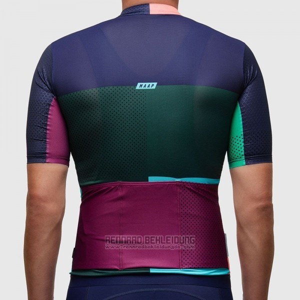 2017 Fahrradbekleidung Maap Sector Pro Grun und Blau Trikot Kurzarm und Tragerhose - zum Schließen ins Bild klicken