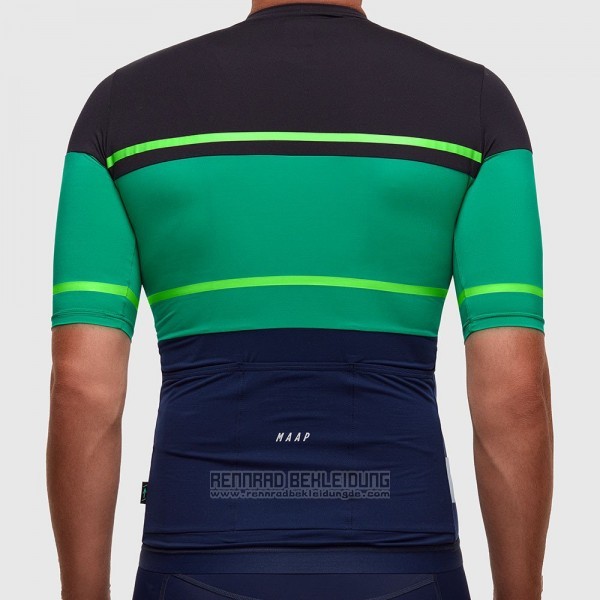 2017 Fahrradbekleidung Maap Segment Pro Shwarz und Grun Trikot Kurzarm und Tragerhose