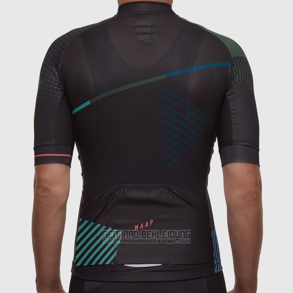 2017 Fahrradbekleidung Maap Shwarz Trikot Kurzarm und Tragerhose