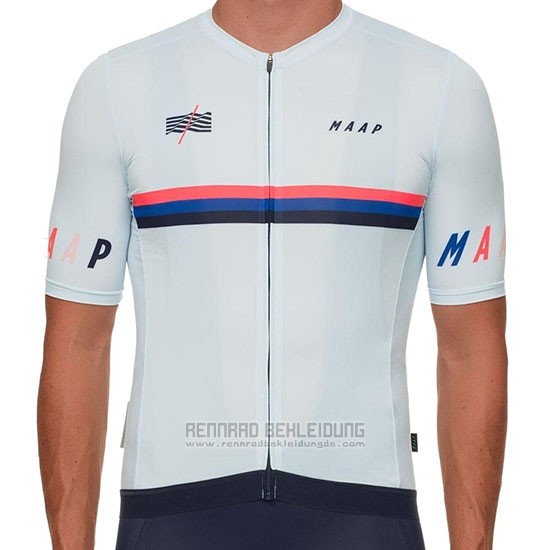 2019 Fahrradbekleidung Maap Nationals Wei Trikot Kurzarm und Tragerhose