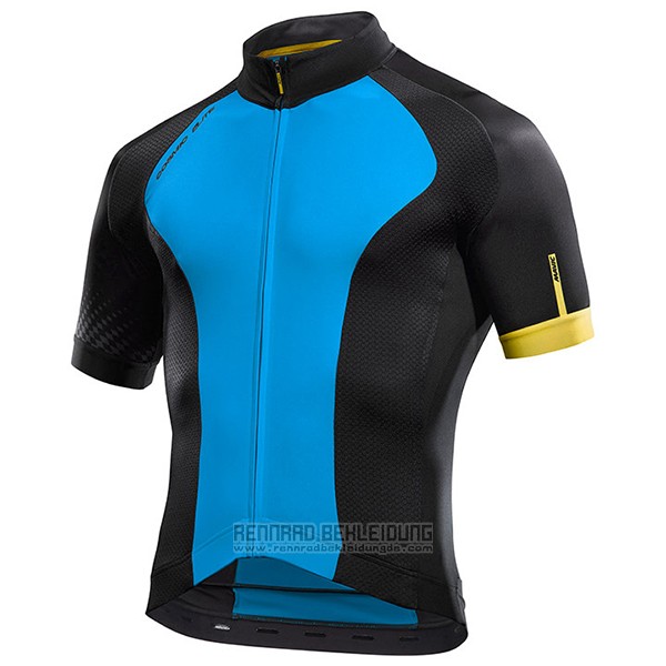 2017 Fahrradbekleidung Mavic Blau und Shwarz Trikot Kurzarm und Tragerhose