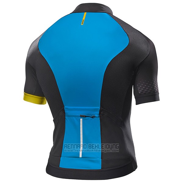 2017 Fahrradbekleidung Mavic Blau und Shwarz Trikot Kurzarm und Tragerhose - zum Schließen ins Bild klicken