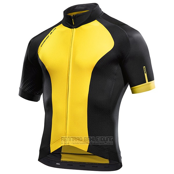 2017 Fahrradbekleidung Mavic Gelb und Shwarz Trikot Kurzarm und Tragerhose