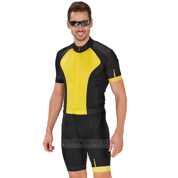 2017 Fahrradbekleidung Mavic Gelb und Shwarz Trikot Kurzarm und Tragerhose - zum Schließen ins Bild klicken