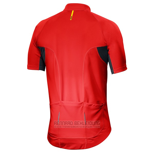 2017 Fahrradbekleidung Mavic Rot Trikot Kurzarm und Tragerhose