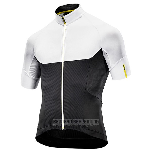 2017 Fahrradbekleidung Mavic Shwarz und Wei Trikot Kurzarm und Tragerhose