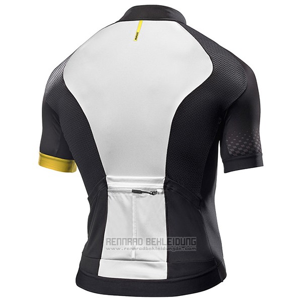 2017 Fahrradbekleidung Mavic Wei und Shwarz Trikot Kurzarm und Tragerhose