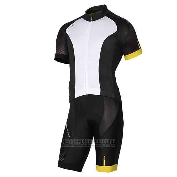 2017 Fahrradbekleidung Mavic Wei und Shwarz Trikot Kurzarm und Tragerhose