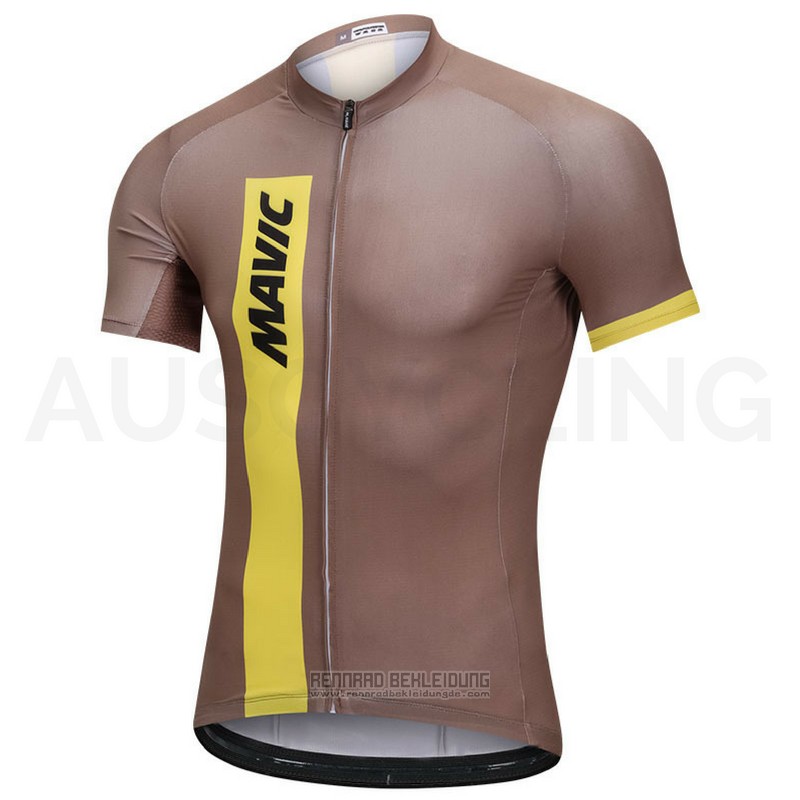 2018 Fahrradbekleidung Mavic Braun Trikot Kurzarm und Tragerhose - zum Schließen ins Bild klicken