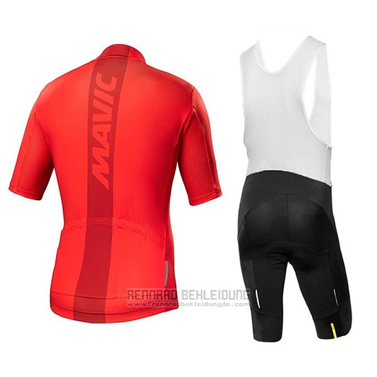 2018 Fahrradbekleidung Mavic Rot Trikot Kurzarm und Tragerhose - zum Schließen ins Bild klicken