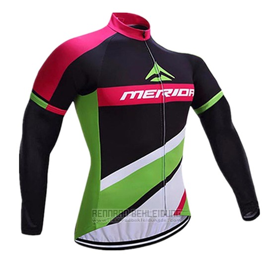 2017 Fahrradbekleidung Merida Rot und Wei Trikot Langarm und Tragerhose